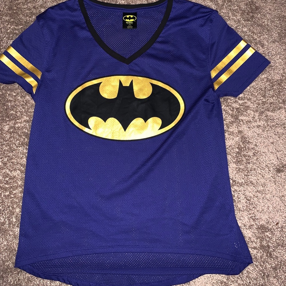 Women's DC Comics Batman Jersey Sz 2XL Purple.